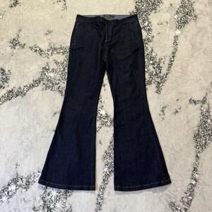 Polo Ralph Lauren‎ Jeans Womens Size 10 Blue Bell Bottom Flared Dark Wash Denim